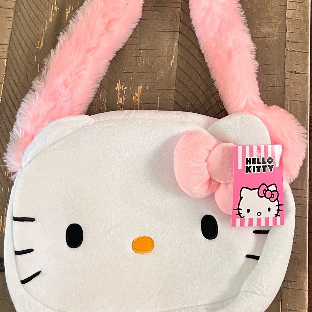 Hello Kitty Pink and White Furry Shoulder Bag